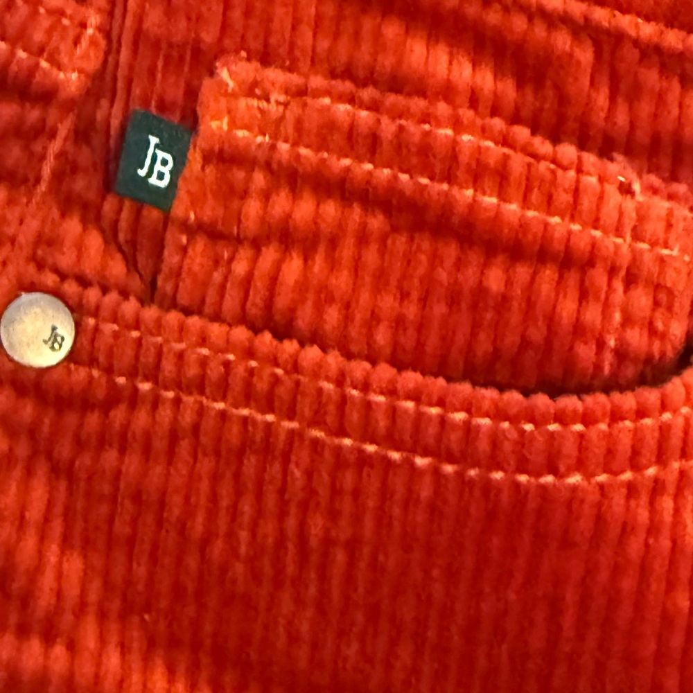 NWT Judy Blue Corduroy Pants Size 9/29 Ankle Straight High Rise Cropped Rust Red - Picture 6 of 11
